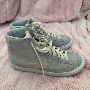 Nike Gray and Cream High-Top Women's Sneakers